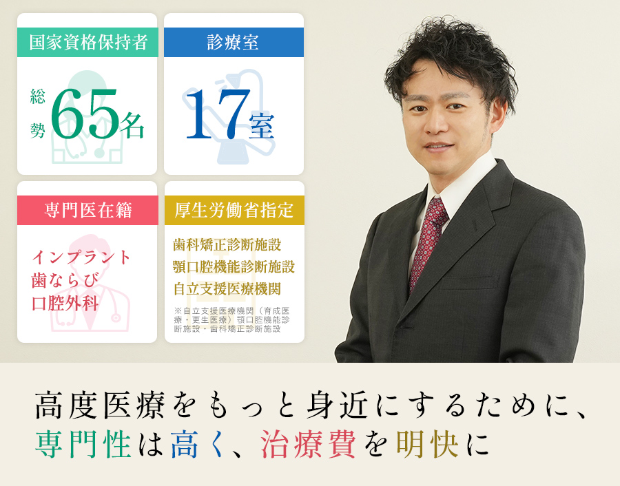 高度医療をもっと身近にするために、専門性は高く、治療費を明快に